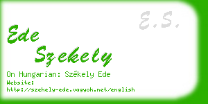 ede szekely business card